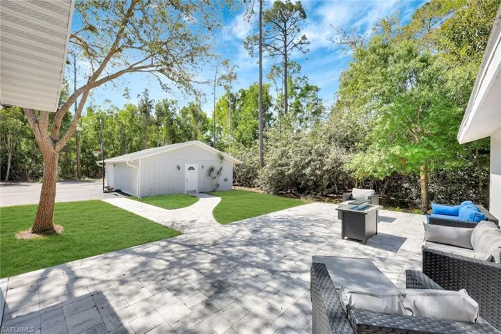 Large rear patio