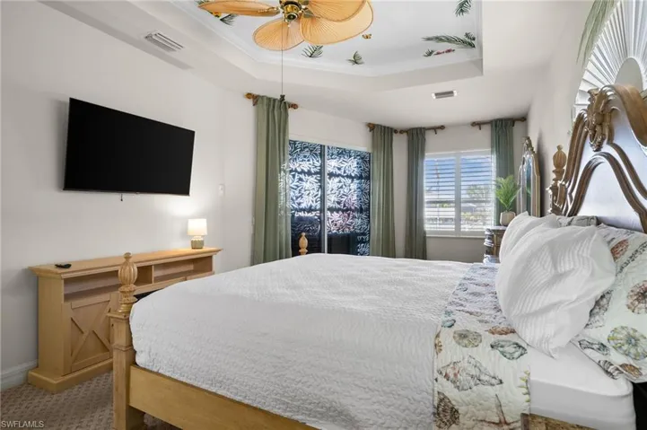 Master Bedroom with a view of the Gulf Access Canal