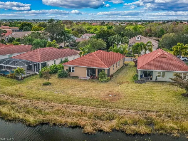 Aerial perspective of suburban area