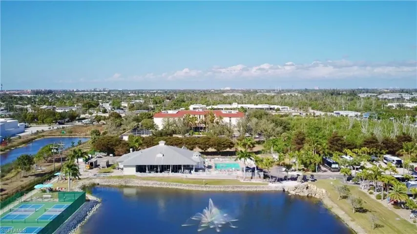 Drone / aerial view of a nearby body of water