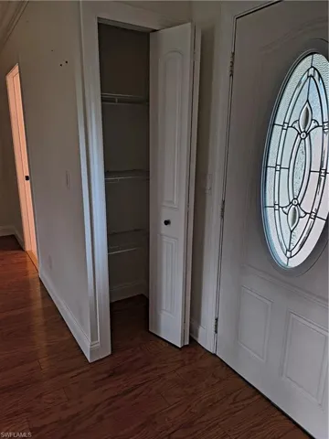 Foyer featuring dark hardwood / wood-style floors