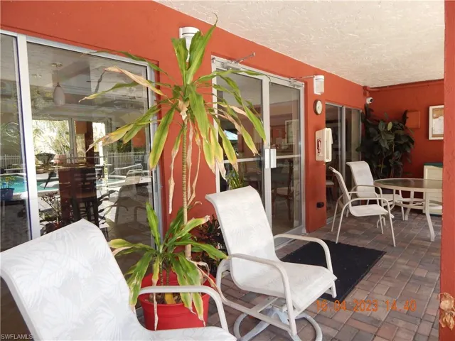 Under cover area at the community pool.