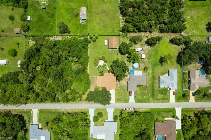 Birds eye view of property
