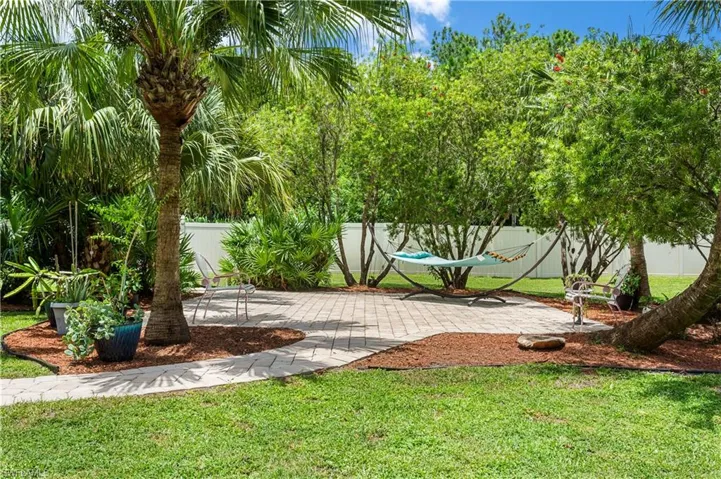 Paved patio sitting area