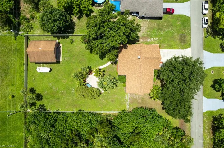 Birds eye view of property