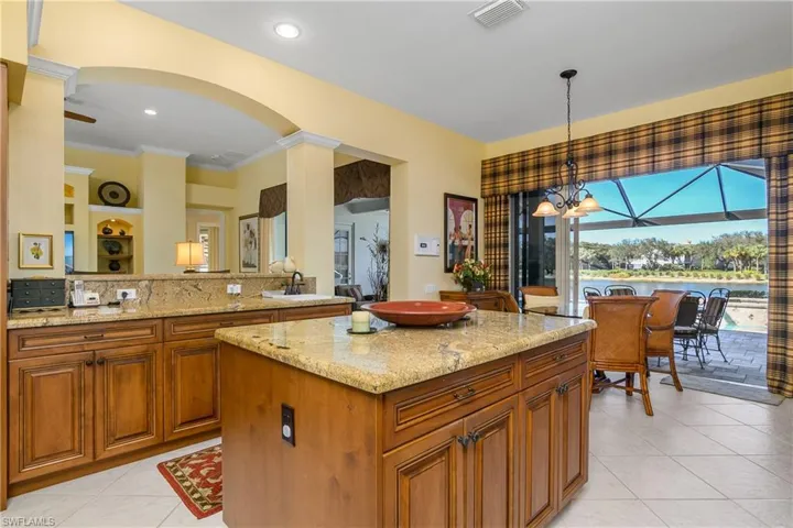 Open visibility to great room, kitchen sliders open to lanai