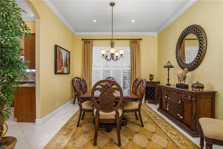 Dining room with comfortable space for 8