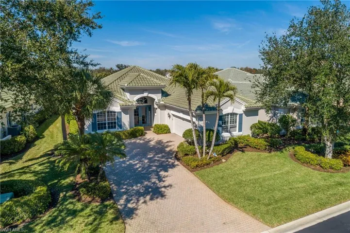 Front aerial view of house, new roof 2019