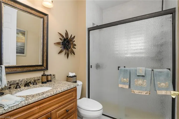 Guest full bath, walk-in shower