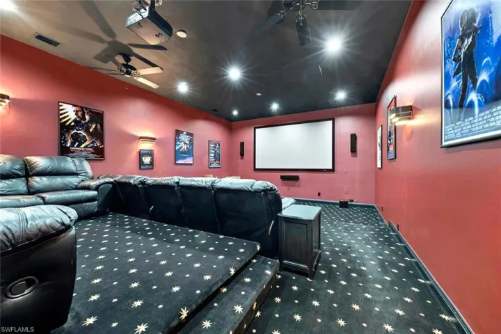Movie theater/media room to watch all your favorite movies, shows and sports on the big screen!