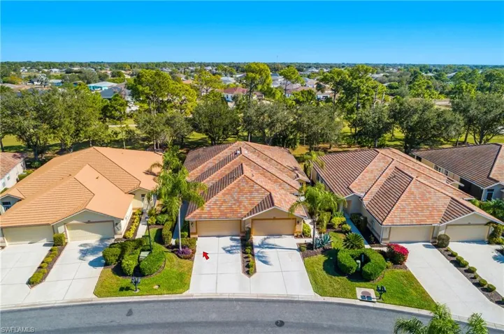 Aerial view of residential area