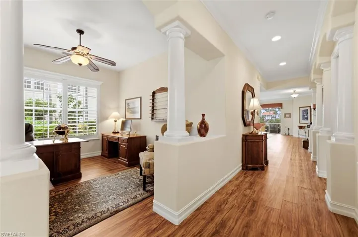 As you step into this stunning masterpiece, a beautifully appointed office greets you. Continue down the hall and you're drawn into the main living area, where stunning views open up before you.