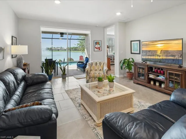 Living area overlooking the lake