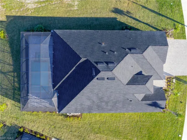 View from above of property