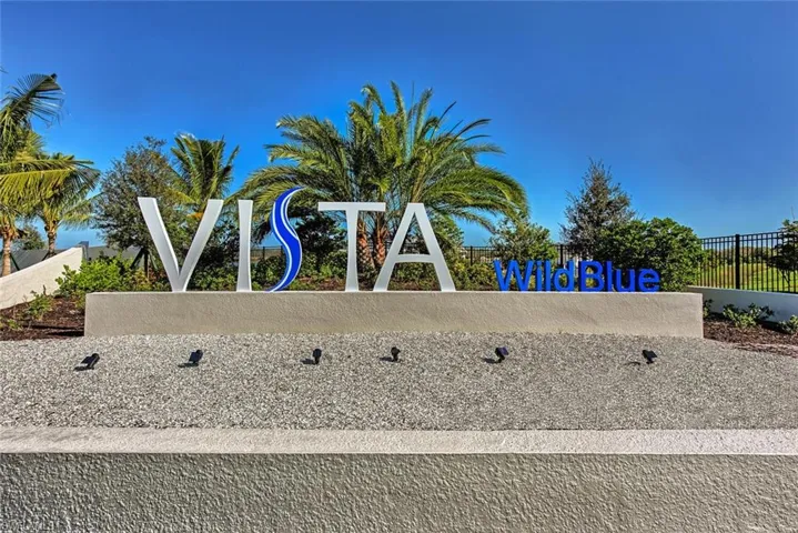 Community sign with fence