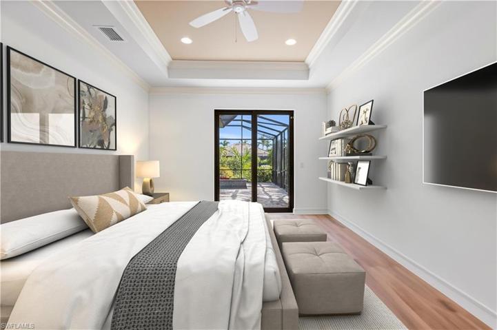 MASTER WING HAS ACCESS TO THE LANAI. THIS ROOM HAS BEEN VIRTUALLY STAGED.