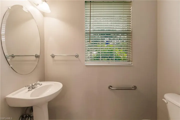 First Floor Half Bath with Pedestal Sink