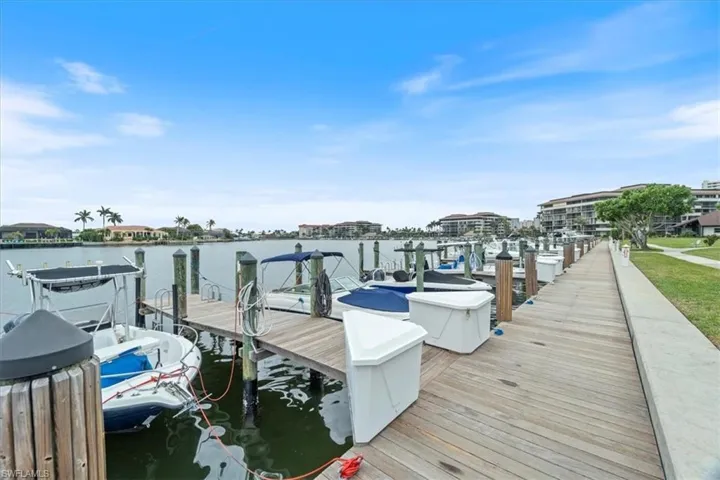 Dock featuring a water view