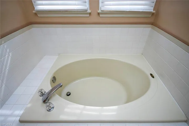 Bathroom view of a garden tub