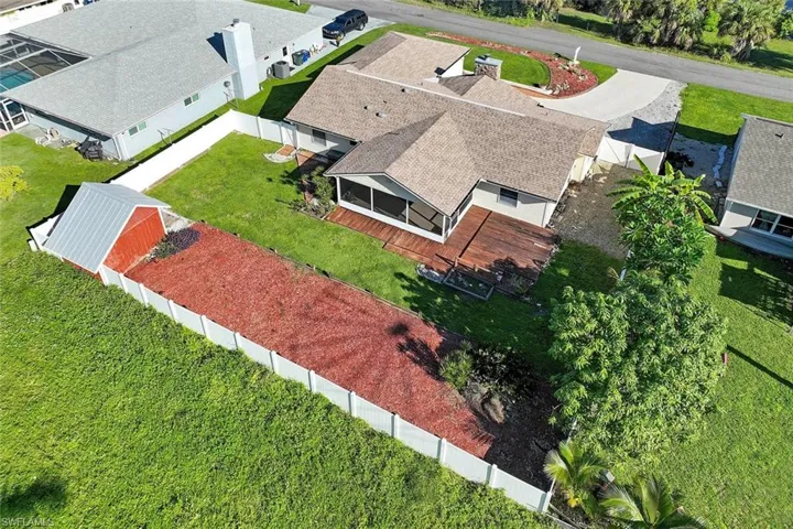 View from above of property