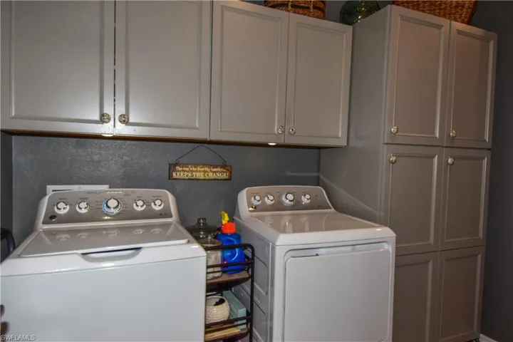 Updated cabinets in your laundry room