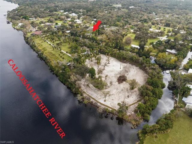 Aerial view showing opening of oxbow to the river.