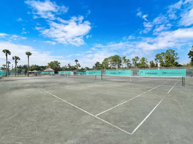 View of tennis court