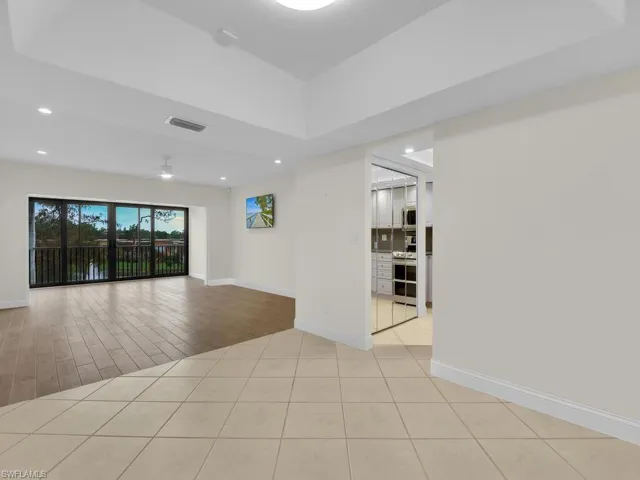 Dining room with tile floor