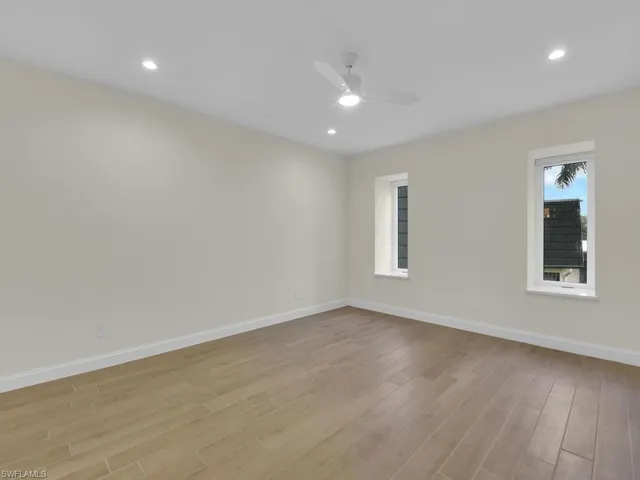 Primary bedroom withceramic tile floor.