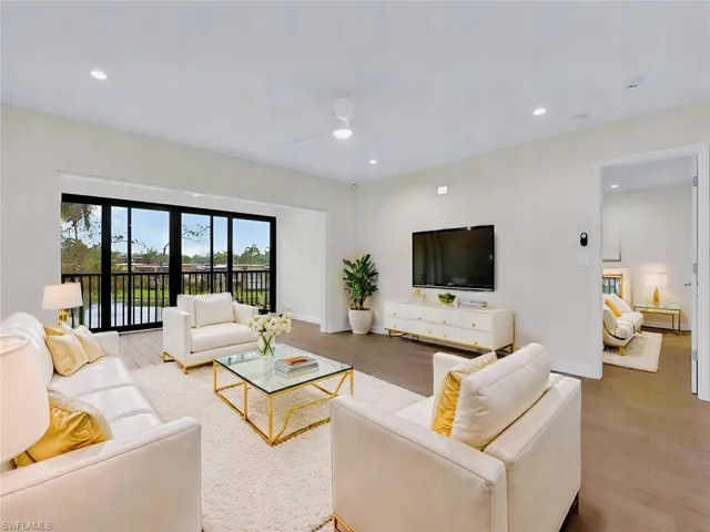 Virtually staged furniture in living room