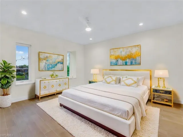 Virtually staged furniture in Primary Bedroom