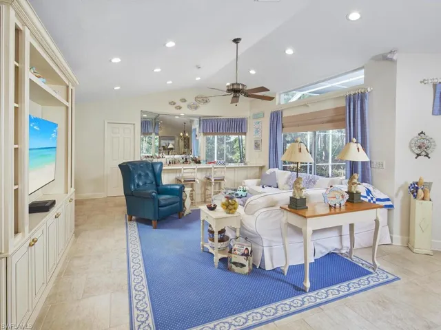 The kitchen area opens to the family room.