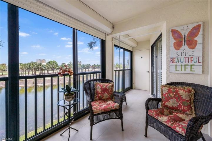 Lanai with electric hurricane shutters and additional storage closet