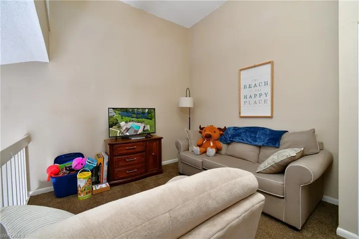 View of carpeted living room