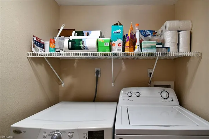 Laundry area with washing machine and dryer