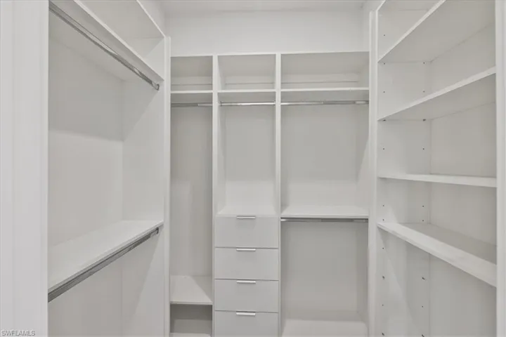 View of walk in closet