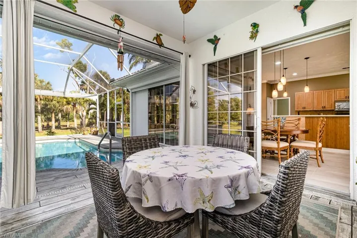 View of lanai seating