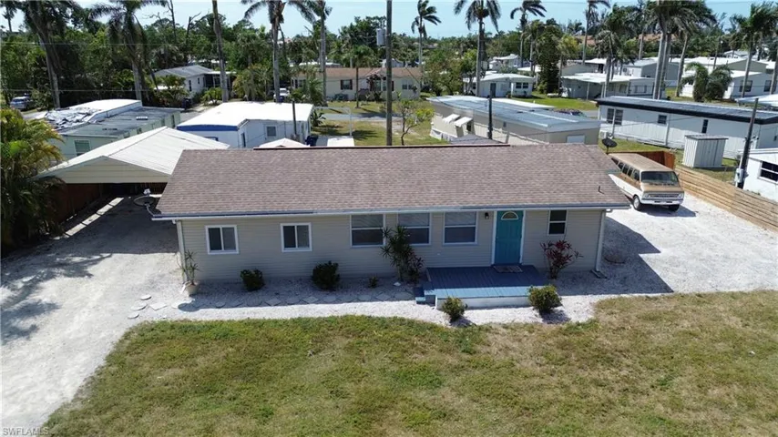 Aerial view featuring a residential view