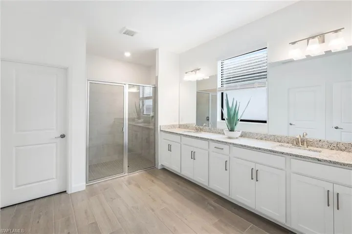 Ensuite with vanity and walk in shower