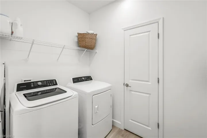 Laundry Room off master walk in closet