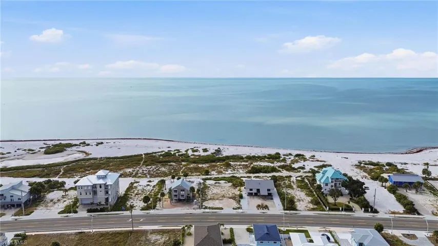 Drone / aerial view of a nearby body of water