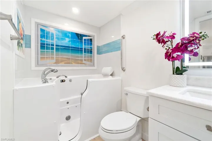 Therapeutic WALK-IN tub with chromotherapy and jets!!  A $14k upgrade!