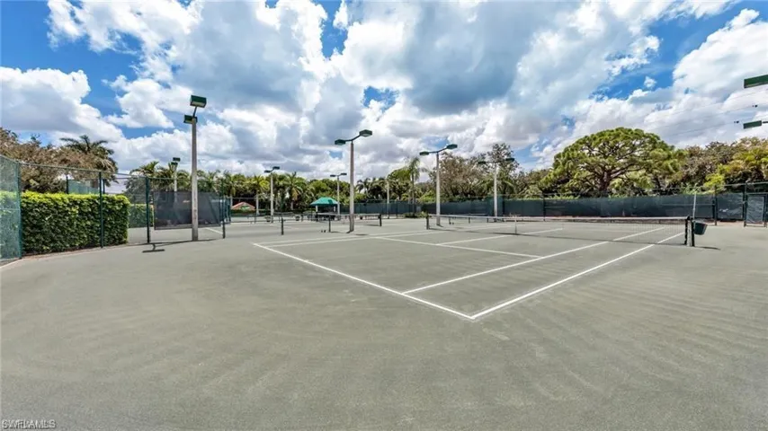 View of tennis court