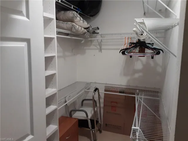 View of walk in closet