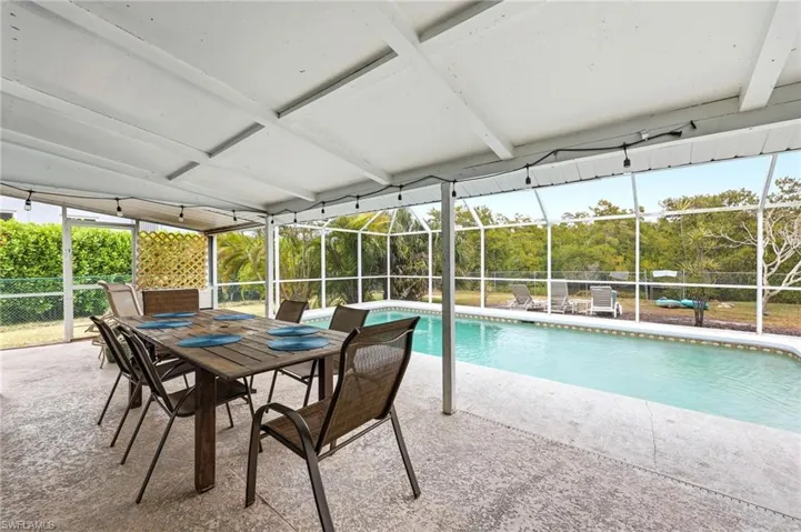 Outdoor dining area