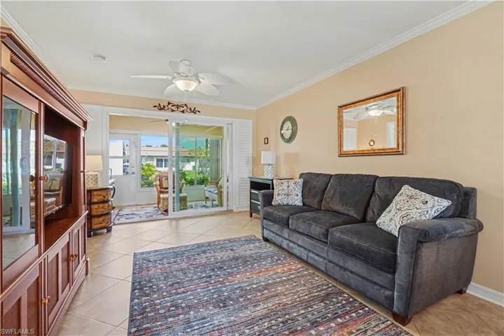 Living room featuring access to the lanai.