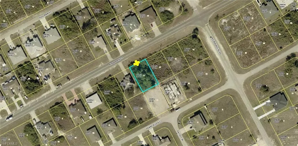 Map of property location featuring property parcel outlined