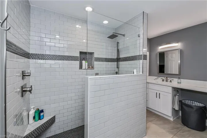 Walk in shower in primary bath