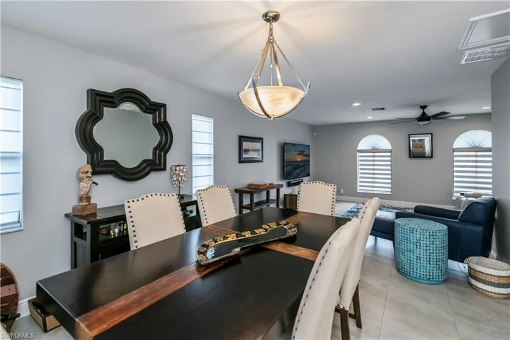 Open from Living to Dining area