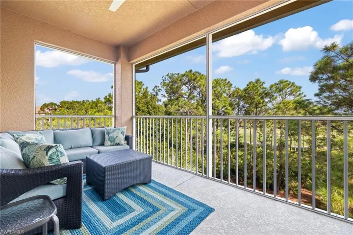 Lanai with screens on 2 sides and expansive view